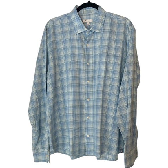Peter Millar Other - Peter Millar Men’s Long Sleeve Blue Plaid Check Golf Button Down Shirt Size XL